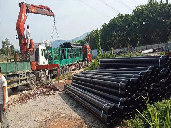 熱浸塑電力穿線管施工現場